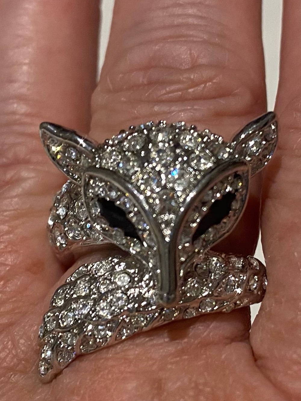 Cute Fox Sparkly Cocktail Ring
Sz 8.5